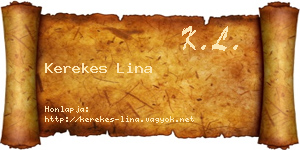 Kerekes Lina névjegykártya